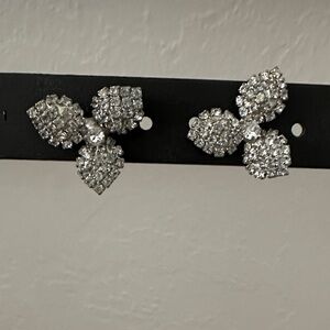 BHLDN Silver Crystal Cluster Earrings